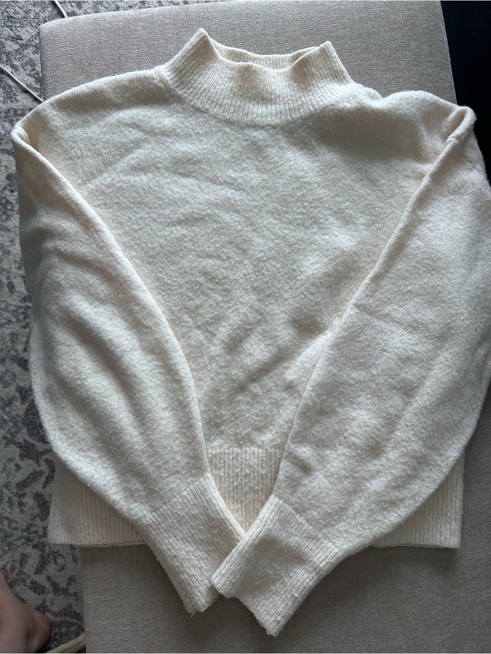 & Other Stories Off-White Funnel Neck Sweater